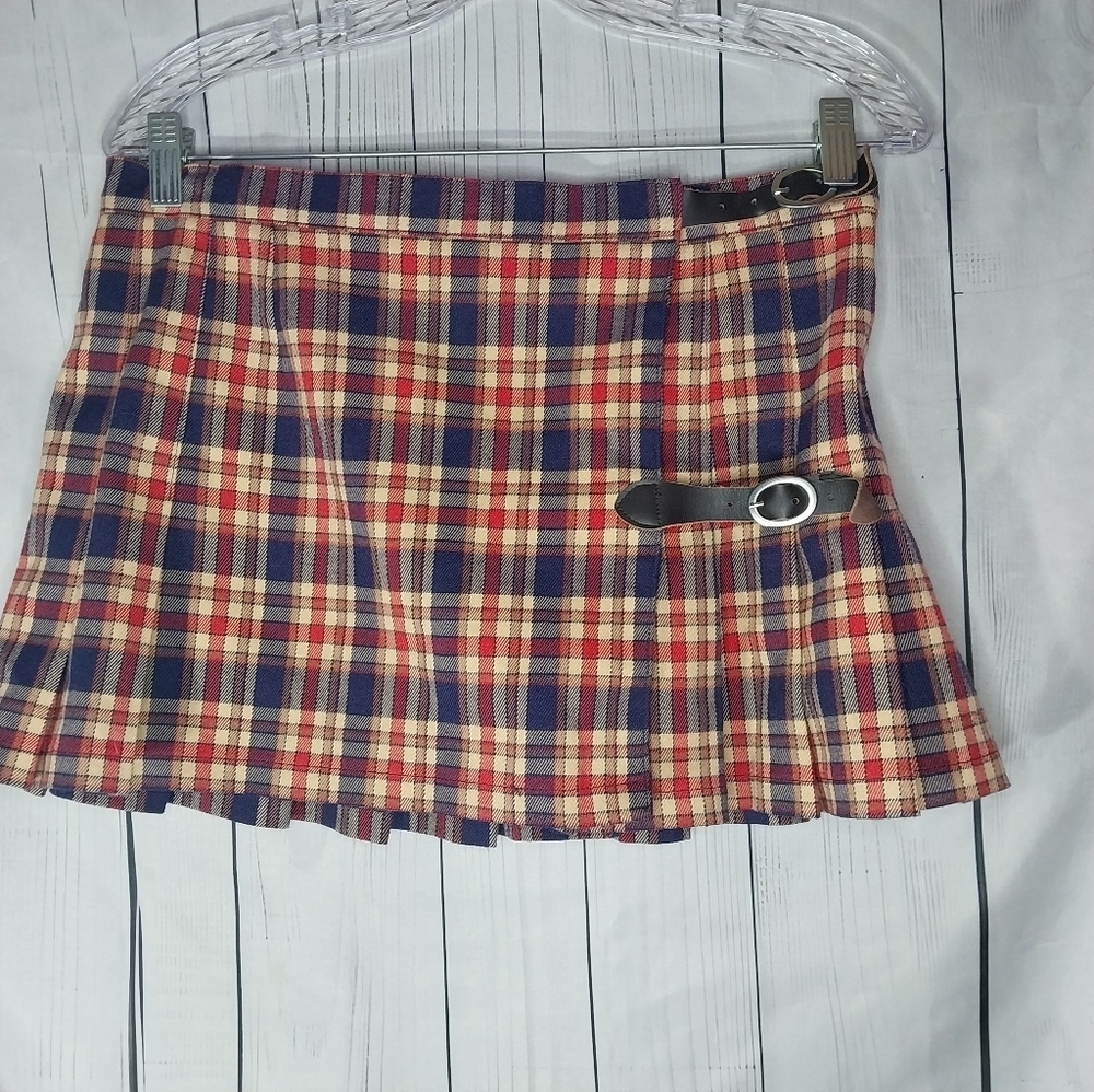 Brandy Melville John Galt School Girl Plaid Mini Skirt One Size
